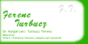 ferenc turbucz business card